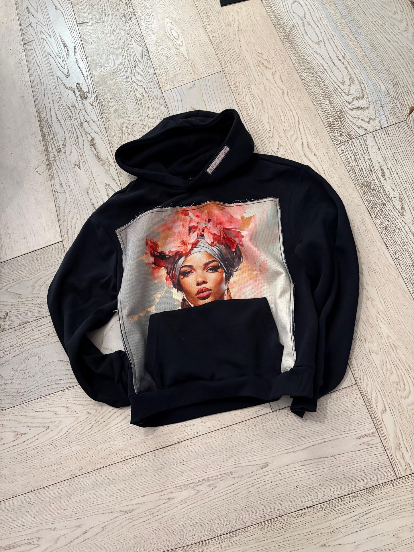 Felpa Crop Nera - Quadro Donna Pezzo Unico