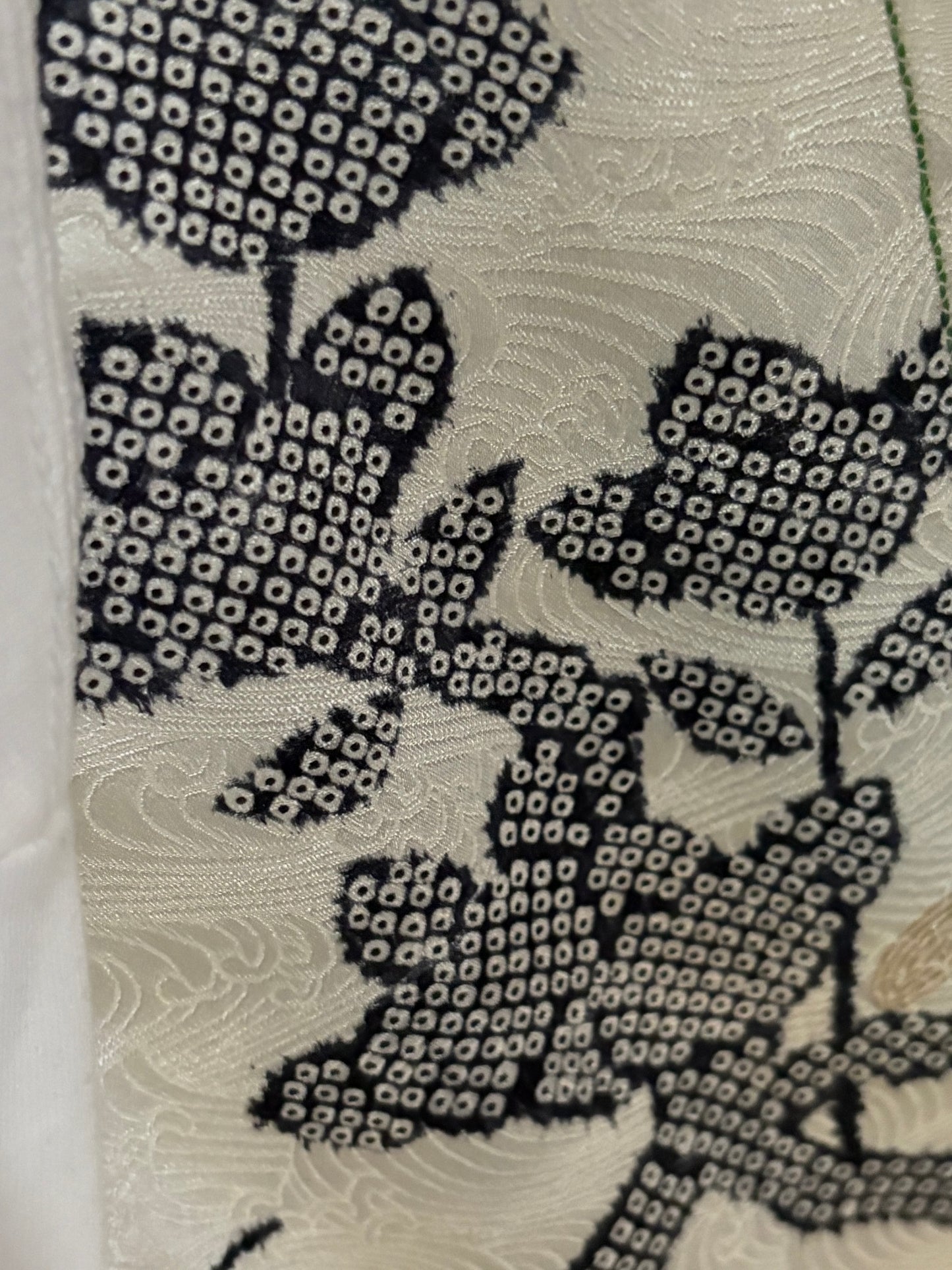 Maglietta Kimono Bianca - Pannello Seta Vintage Giappone