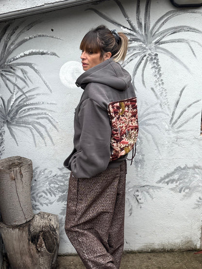 Pantaloni Tweed Marroni e neri Screziati - Cuciture Sfilate Vista