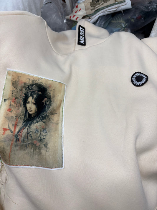 Felpa Cappuccio Gheisha - Maniche Kimono Vintage Giapponese