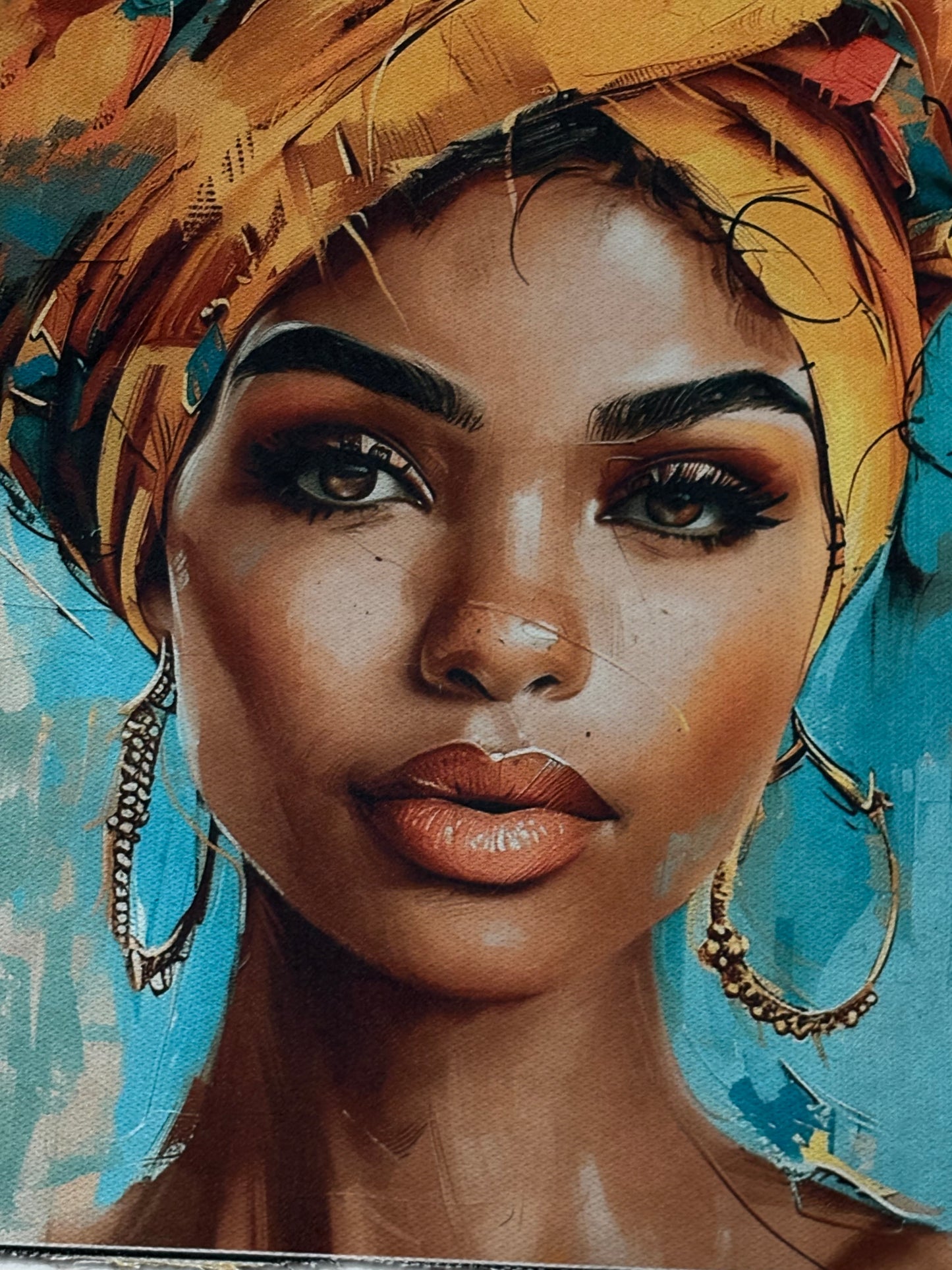 T-Shirt Nera Viso Donna - Grafica Artistica