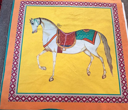 Royal Equestrian — Giacca Denim con Patch Artistico