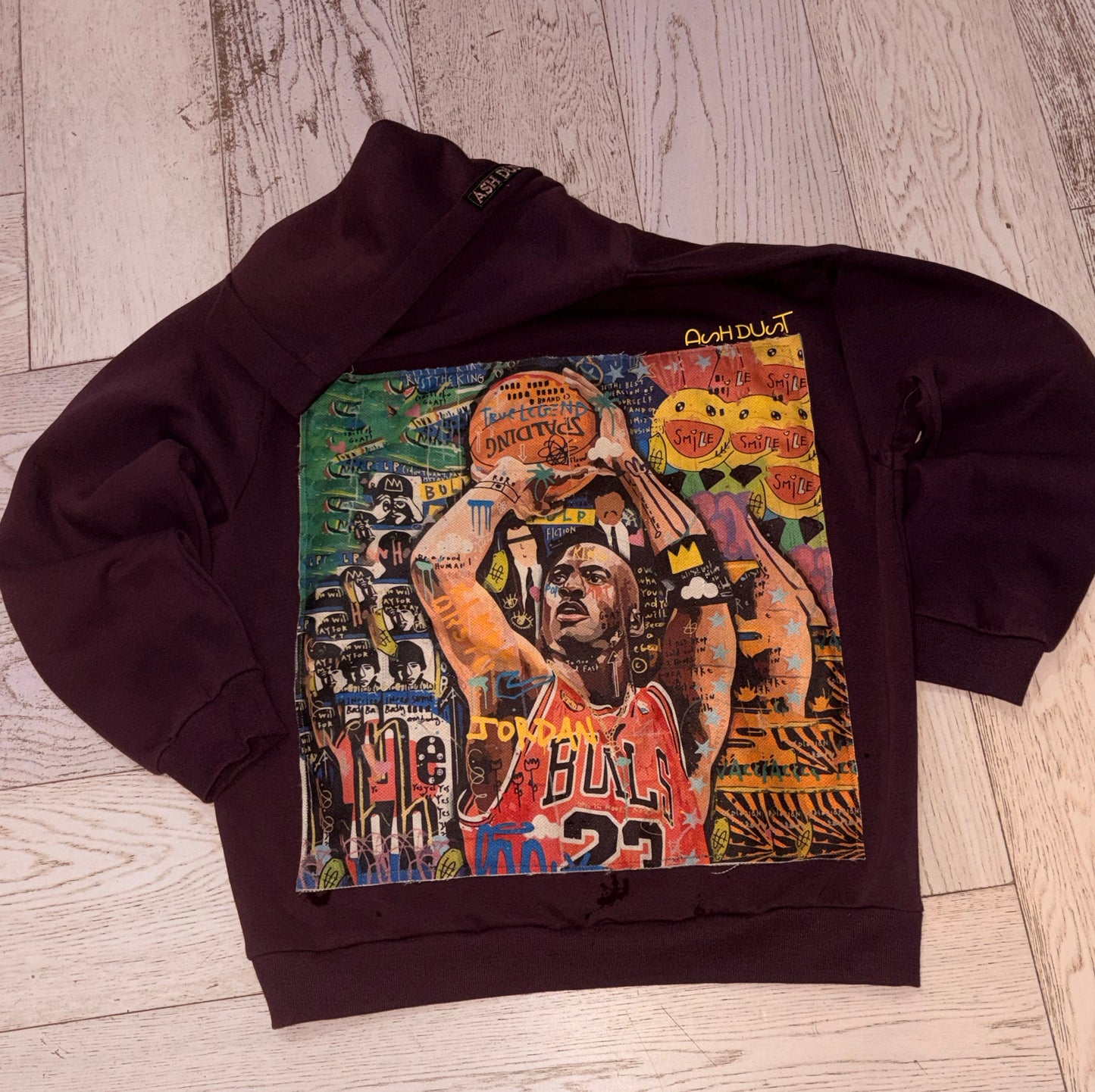 Felpa Burgundy Premium - Grafica Giocatore Basket