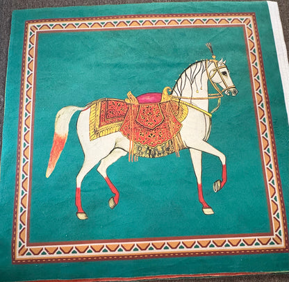 Royal Equestrian — Giacca Denim con Patch Artistico
