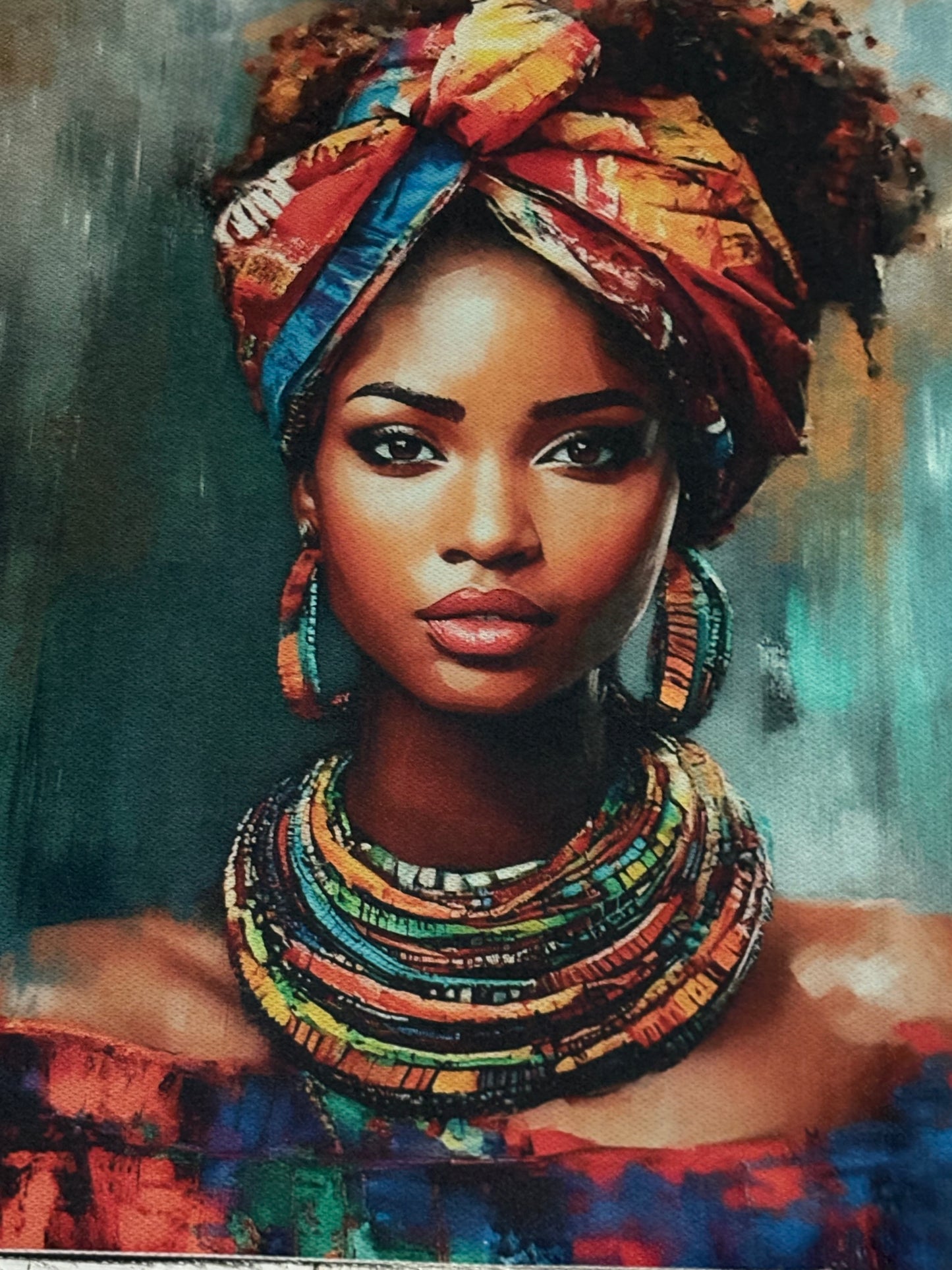 T-Shirt Nera Viso Donna - Grafica Artistica