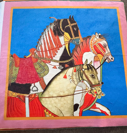 Royal Equestrian — Giacca Denim con Patch Artistico