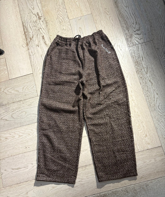 Pantaloni Tweed Marroni e neri Screziati - Cuciture Sfilate Vista