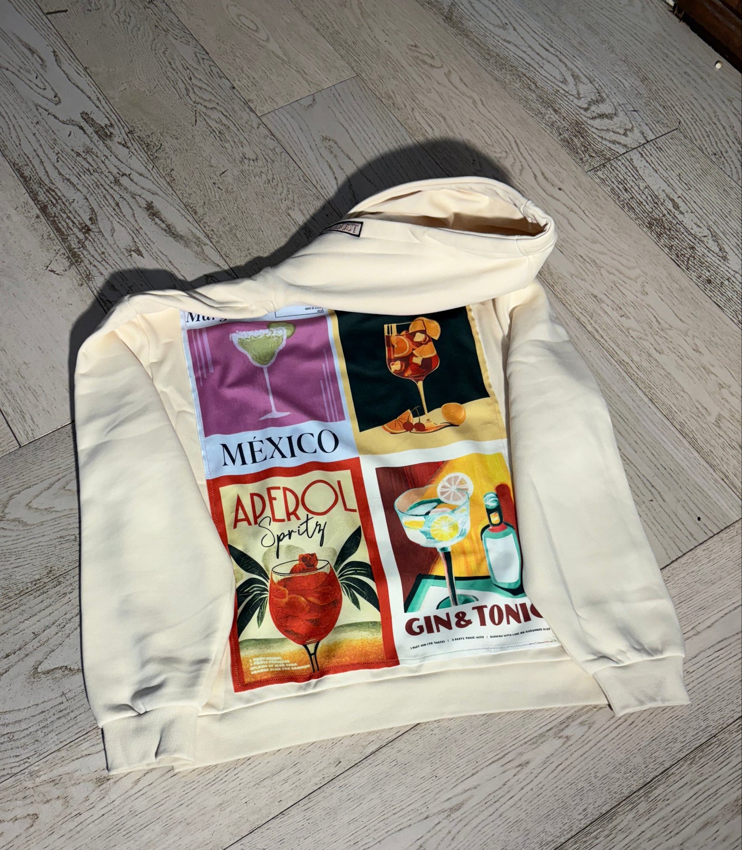 Felpa Off-White - Grafica Drink in Vellutino