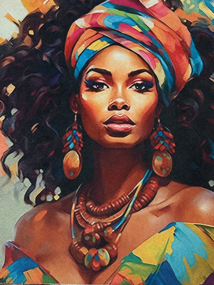 T-Shirt Nera Viso Donna - Grafica Artistica