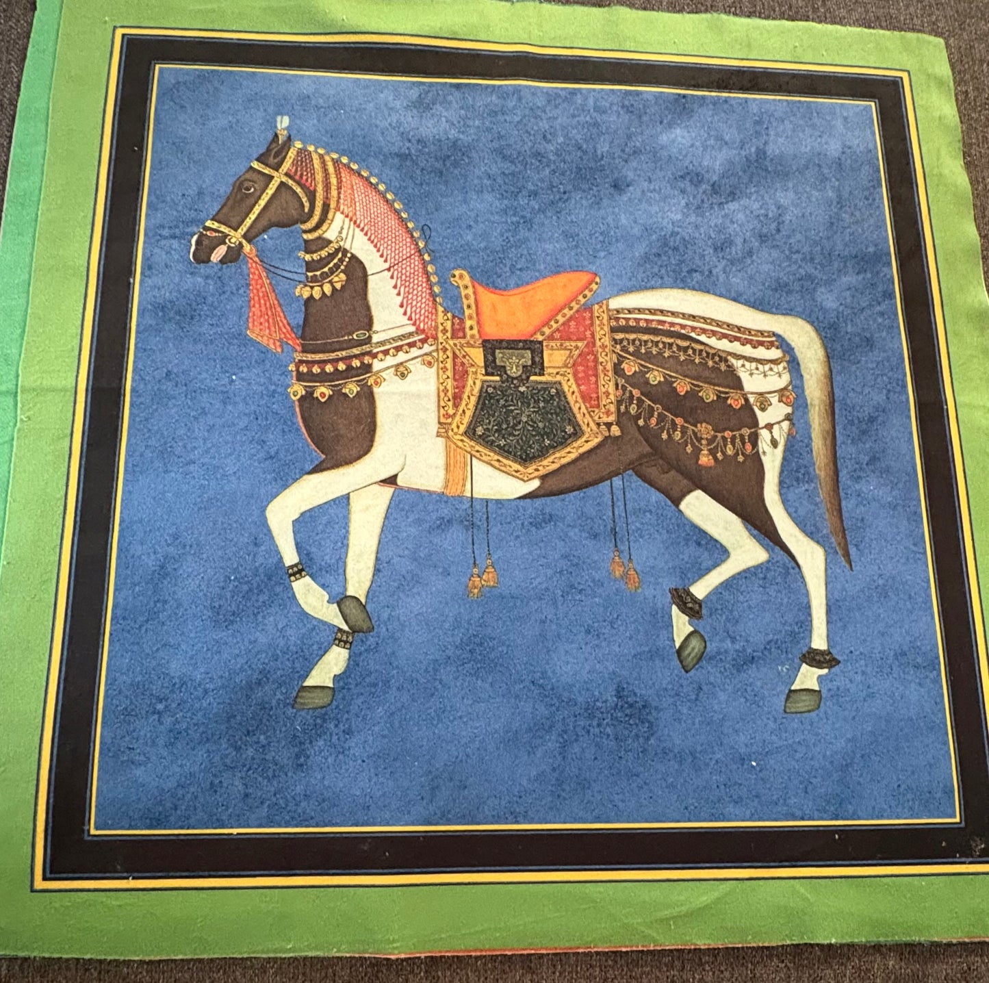 Royal Equestrian — Giacca Denim con Patch Artistico