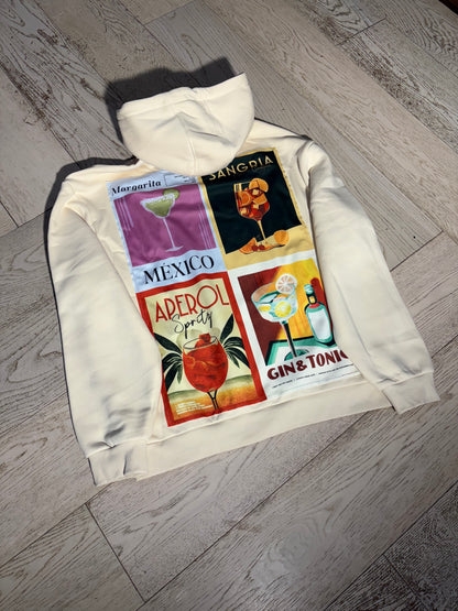 Felpa Off-White - Grafica Drink in Vellutino