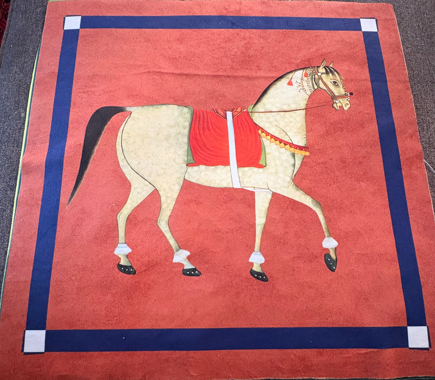 Royal Equestrian — Giacca Denim con Patch Artistico