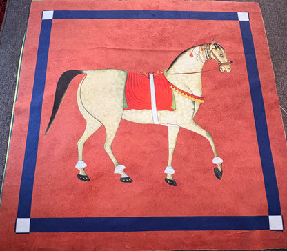 Royal Equestrian — Giacca Denim con Patch Artistico