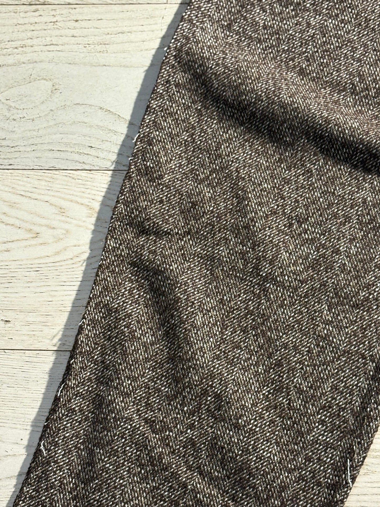Pantaloni Tweed Marroni e neri Screziati - Cuciture Sfilate Vista