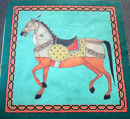 Royal Equestrian — Giacca Denim con Patch Artistico