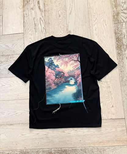 Sakura River Tee — Black