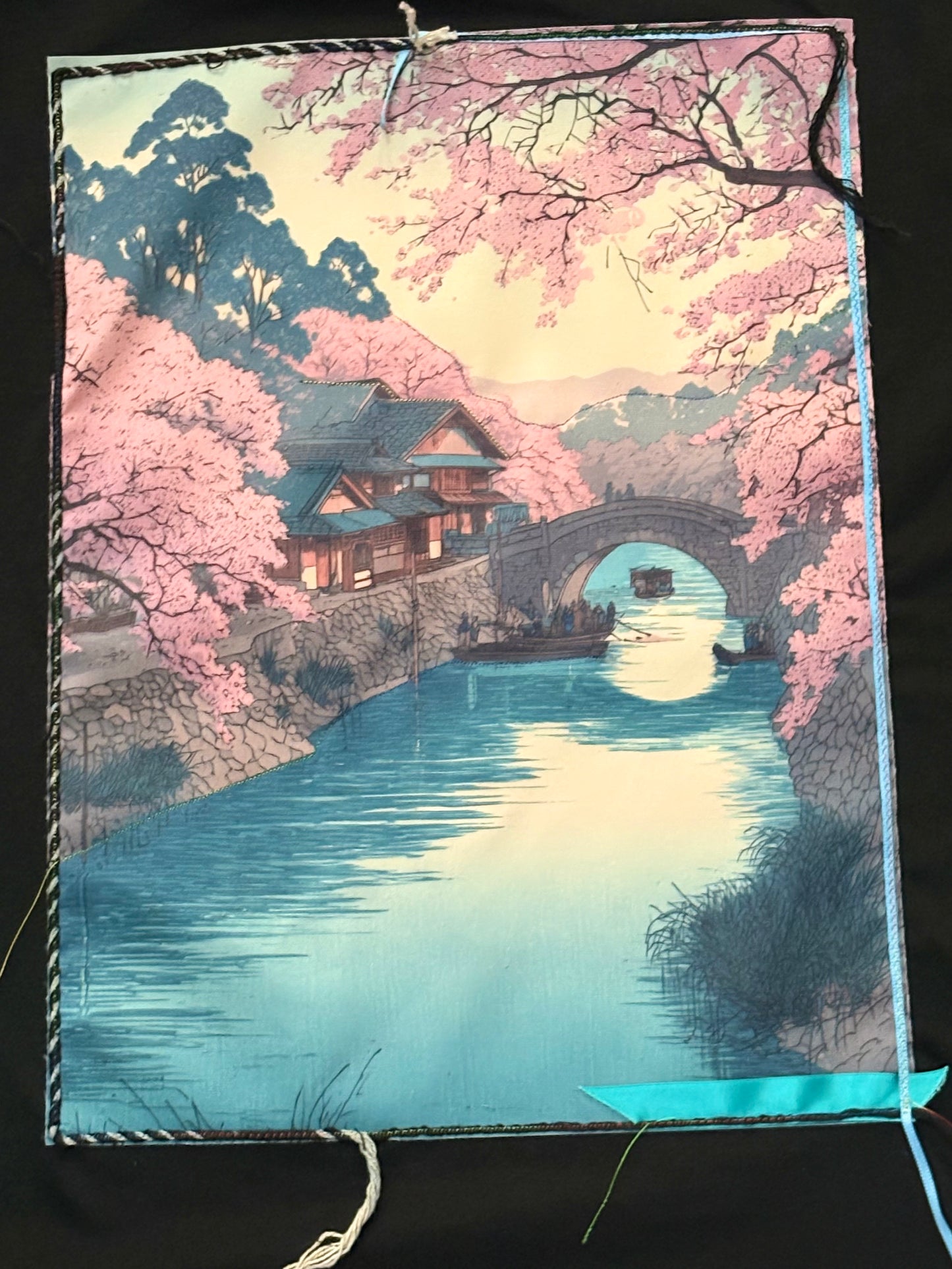 Sakura River Tee — Black