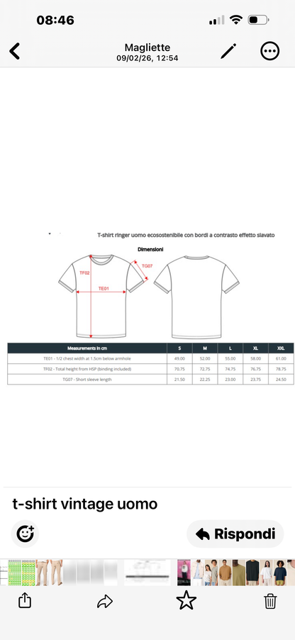 Maglietta ring con bordo nero