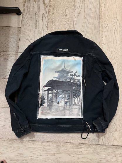 Giacca Denim Nera Pannello Ukiyo-e (Copia)