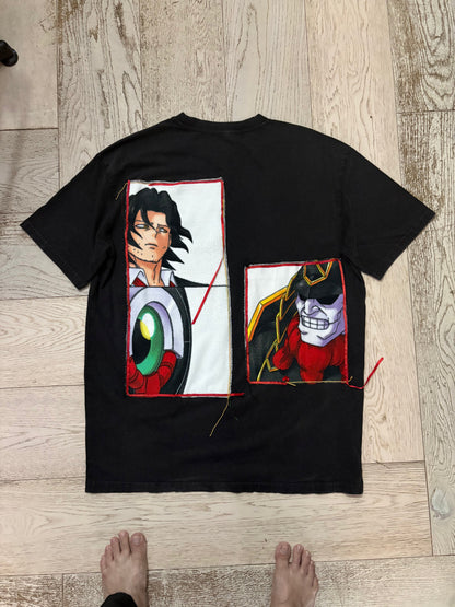 Manga Patch Tee — Black / Acid Wash