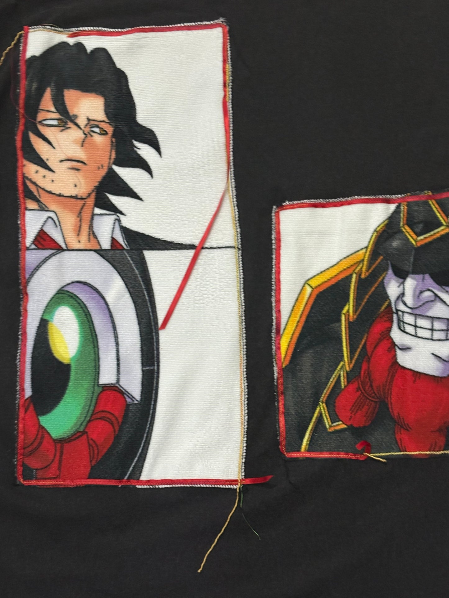 Manga Patch Tee — Black / Acid Wash