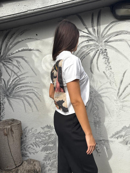 Maglietta Bianca Cotone 100% - Grafica Circo Volante