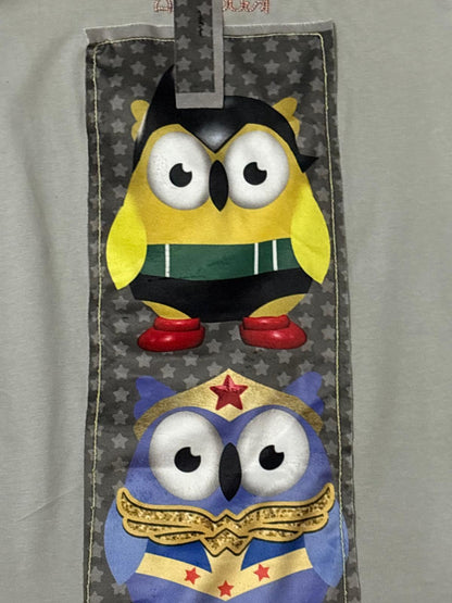 Maglietta Bianca Cotone - Ricamo Pupazzi Artigianale