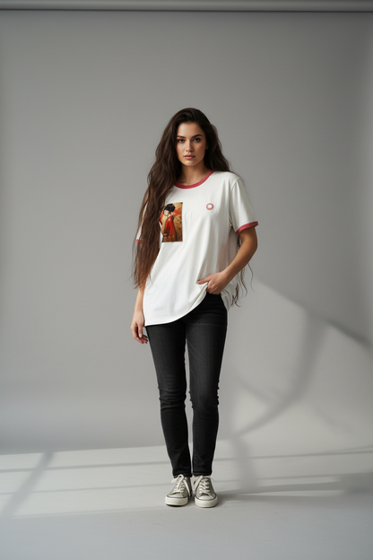 Donna capelli lunghissimi - maglietta vintage