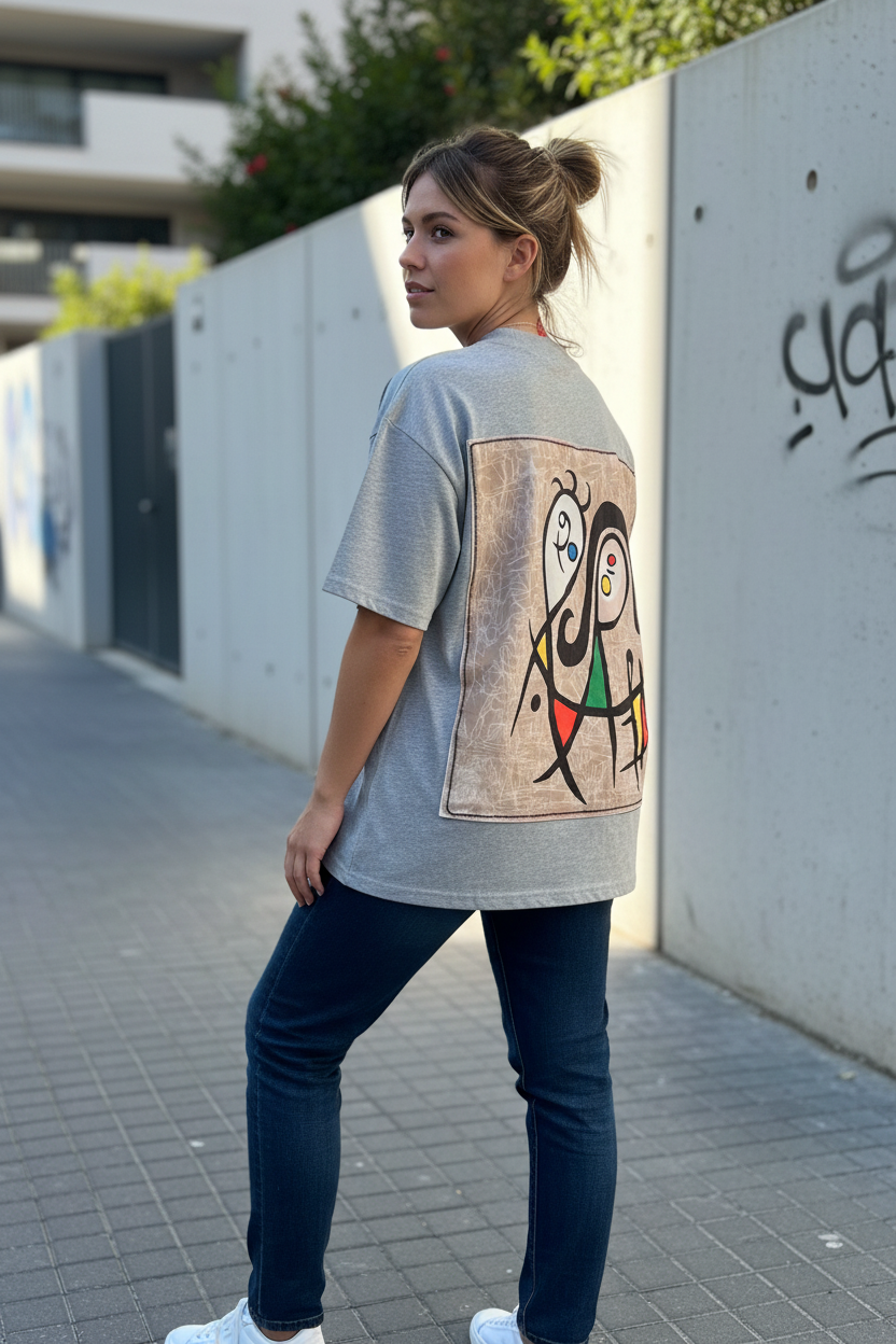 Modella donna con maglietta A spasso con Miro