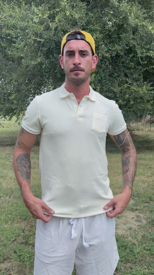 Polo offwithe in super spugna